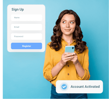 To sign up, enter your details and register