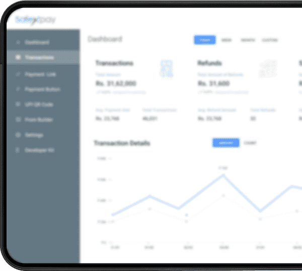 Master Gate Pay Dashboard- Transactions, Refunds, Transaction Details